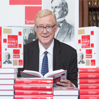 Des McHale pictured at the launch of his book <i>The Life and Work of George Boole: a Prelude to the Digital Age</i> in the Aula Maxima, UCC