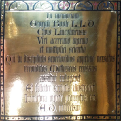 Boole Memorial Plaque