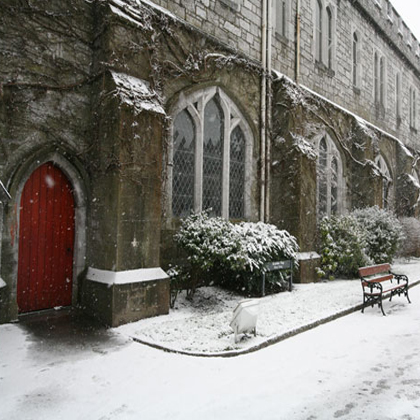 West wing under snow. Credit Tony Archer